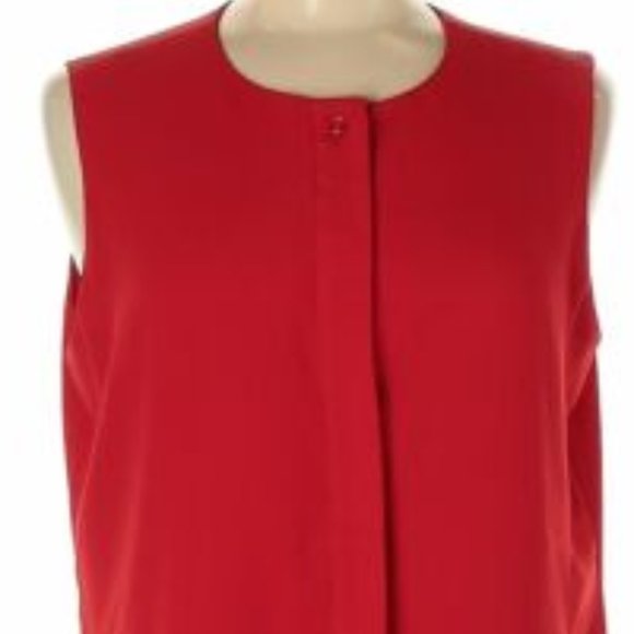 The Limited Red Sleeveless Blouse M - Picture 4 of 6